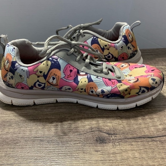 Skechers Relaxed Fit Air-Cooled Work Slip Resistant Dog Print Sneaker - Picture 7 of 10